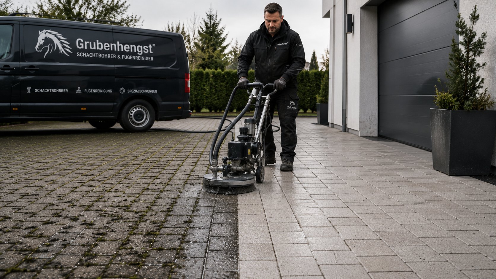Pflasterreinigung Einfahrt
